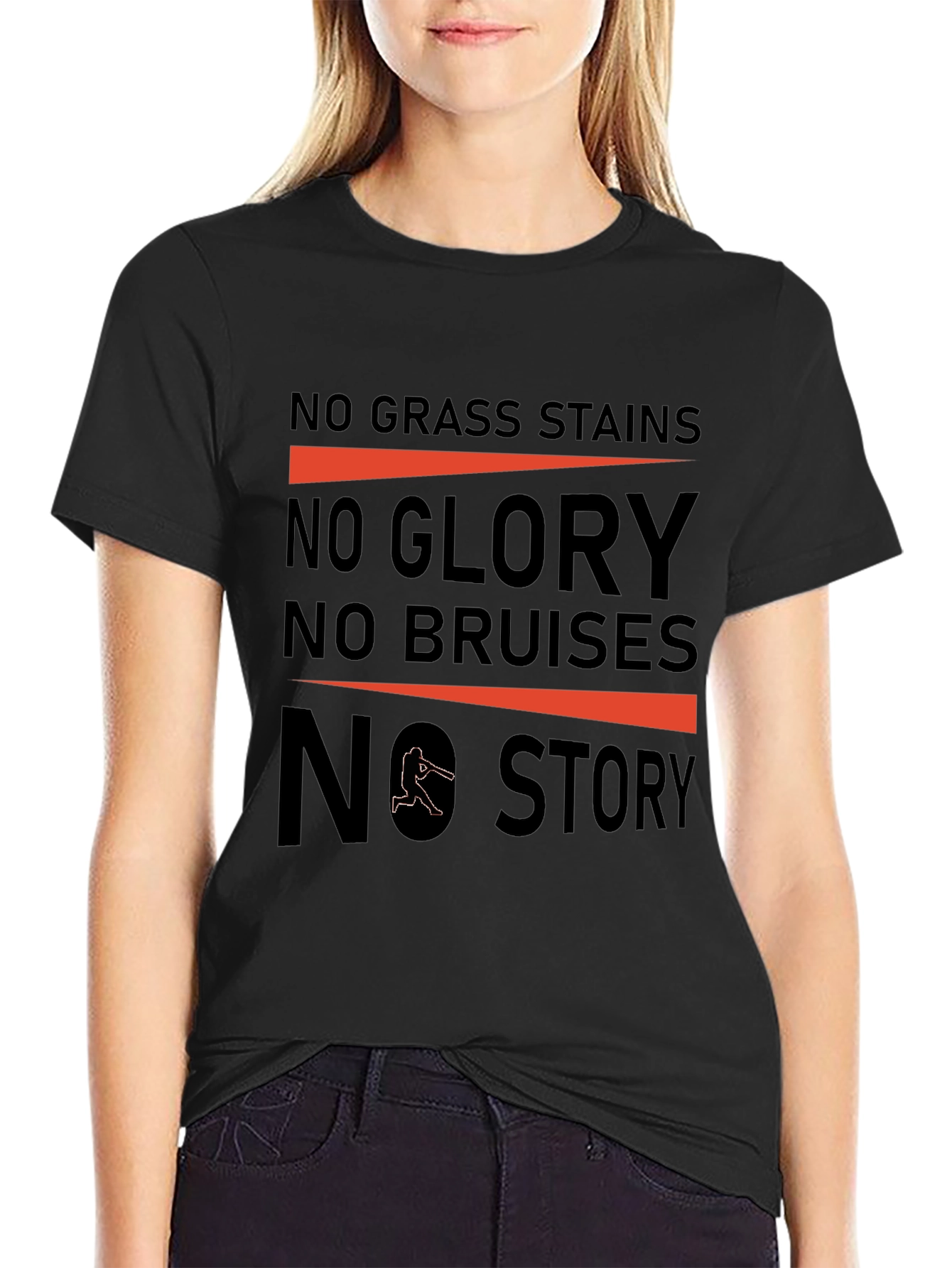 No Grass Stains Baseball T-Shirt