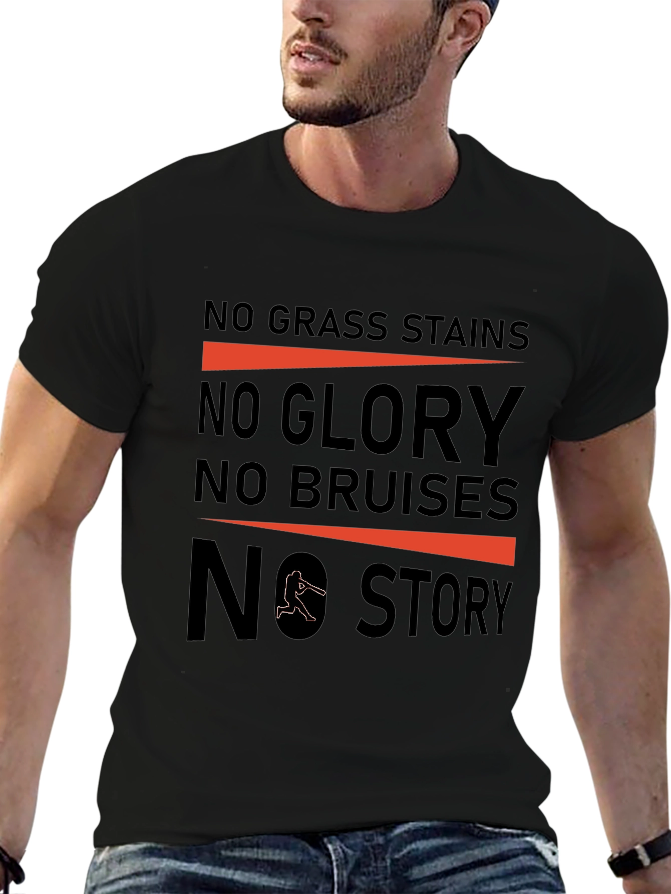 No Grass Stains Baseball T-Shirt