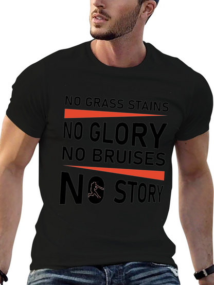 No Grass Stains Baseball T-Shirt