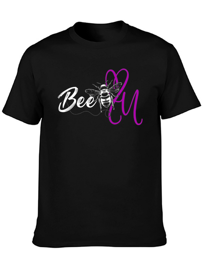 Bee You Graphic T-Shirt - Black Casual Tee