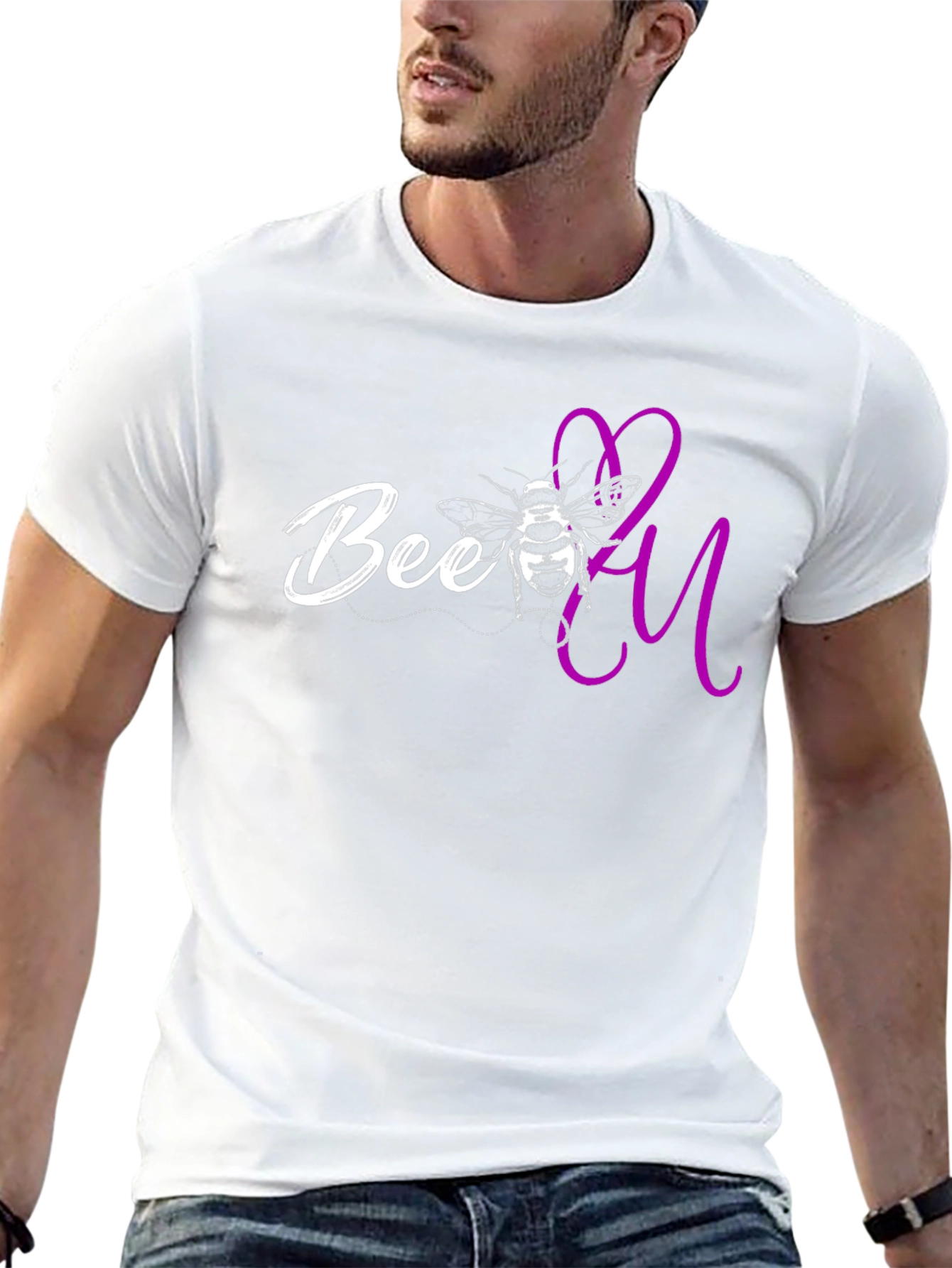 Bee You Graphic T-Shirt - Black Casual Tee