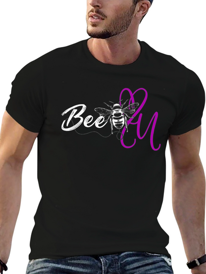 Bee You Graphic T-Shirt - Black Casual Tee