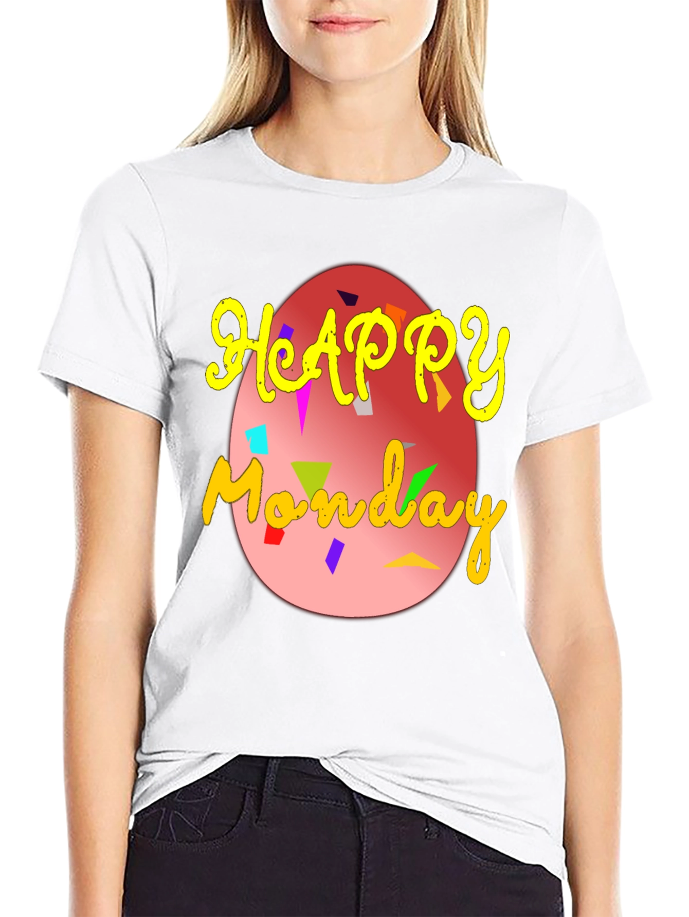 Happy Monday Egg Graphic T-Shirt