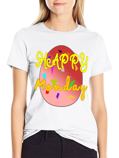 Happy Monday Egg Graphic T-Shirt