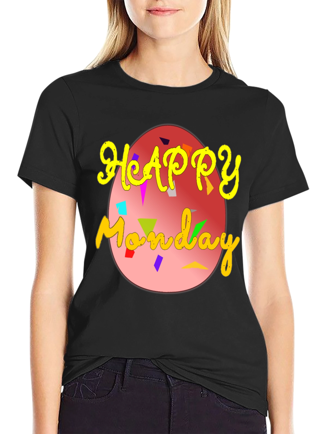 Happy Monday Egg Graphic T-Shirt