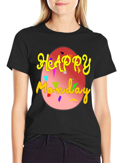 Happy Monday Egg Graphic T-Shirt