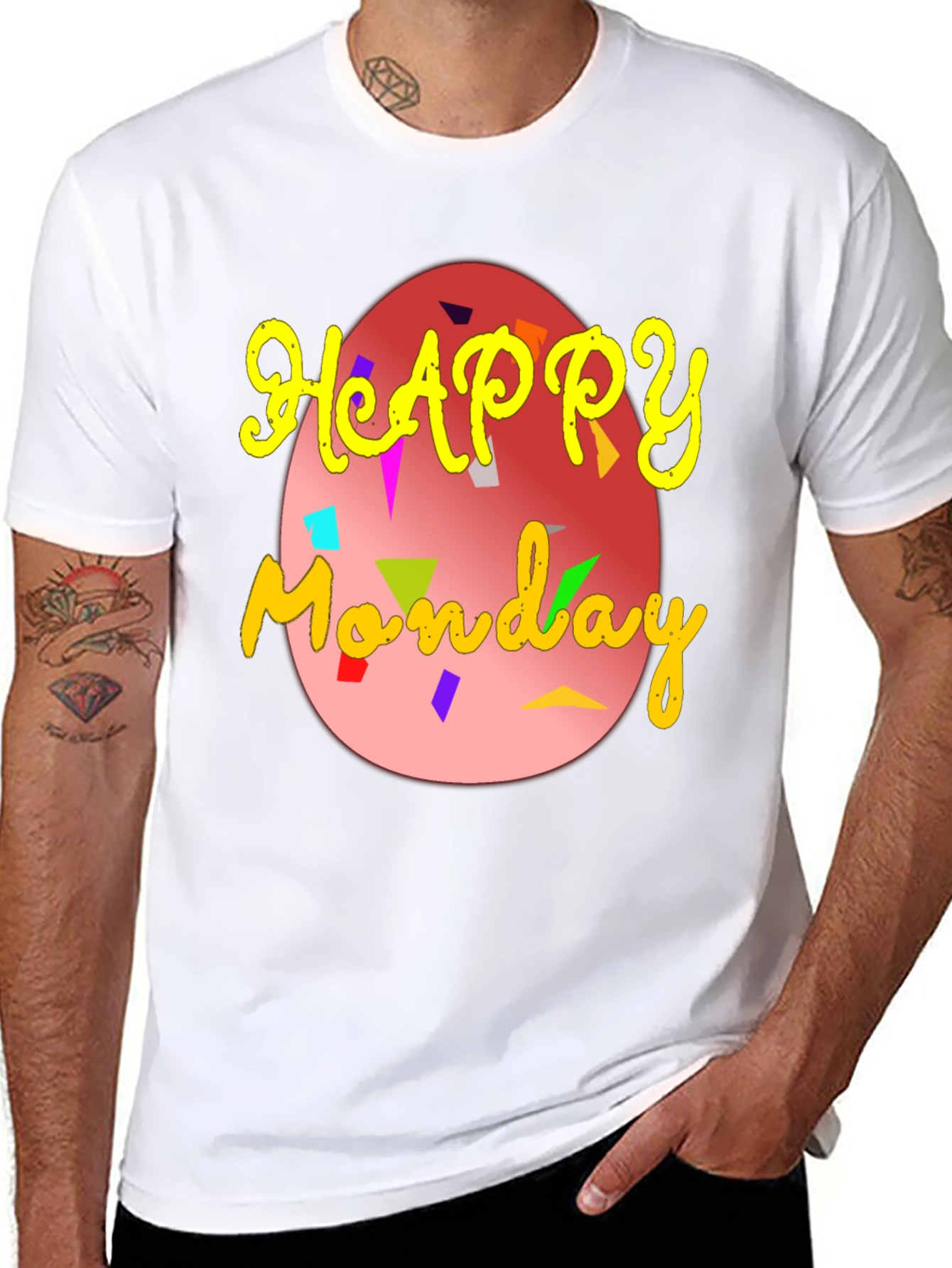 Happy Monday Egg Graphic T-Shirt