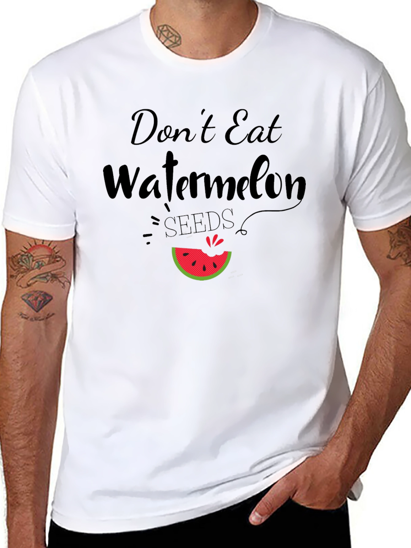 Dont Eat Watermelon Seeds Funny Graphic Tee