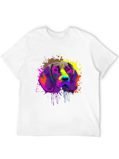 Colorful Dog Graphic T-Shirt