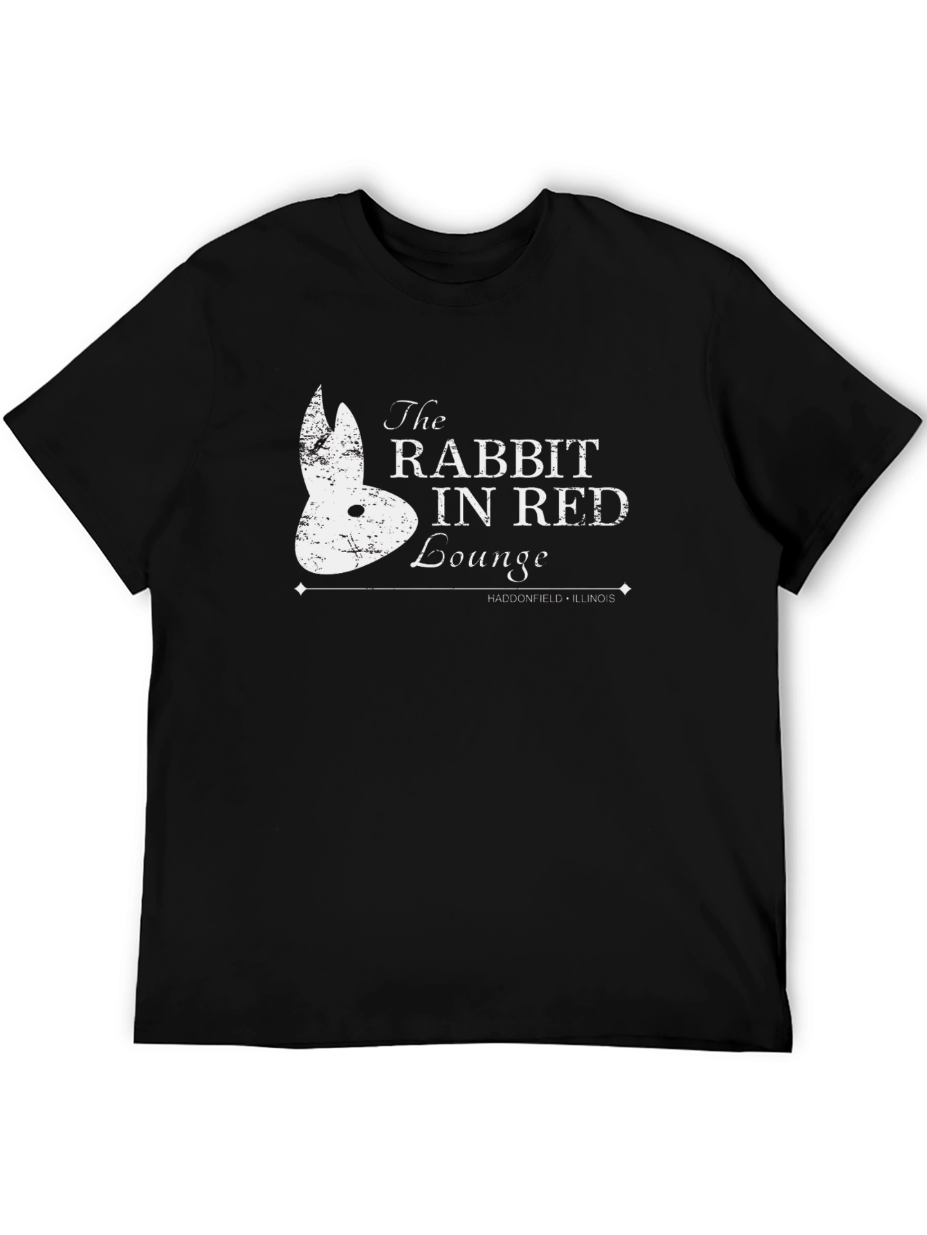 Rabbit In Red Lounge T-Shirt - Haddonfield Illinois