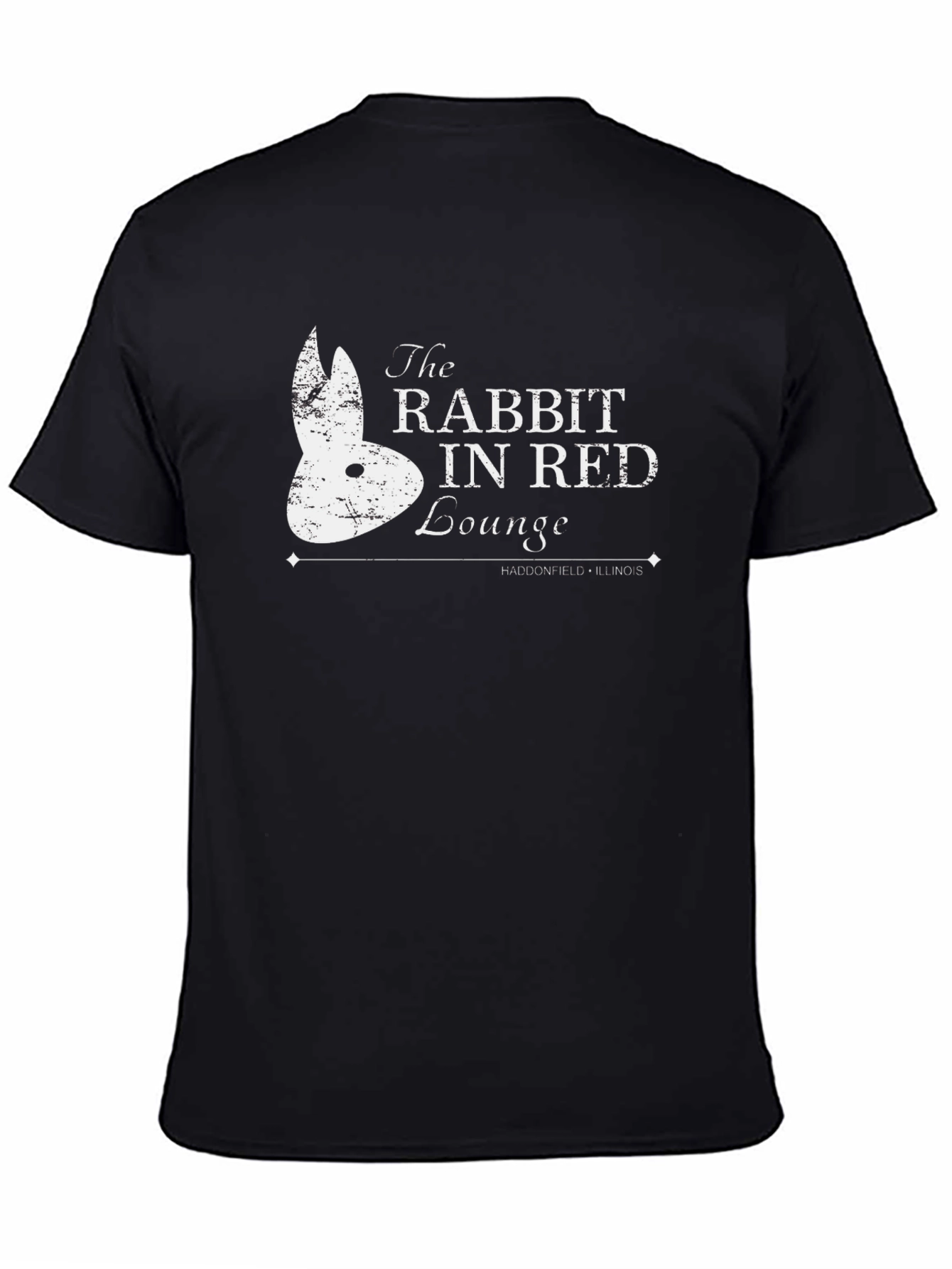 Rabbit In Red Lounge T-Shirt - Haddonfield Illinois