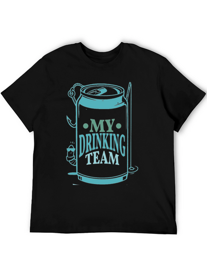 My Drinking Team Black Graphic T-Shirt