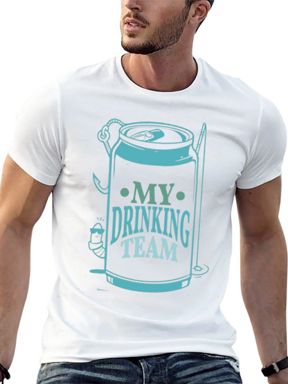 My Drinking Team Black Graphic T-Shirt