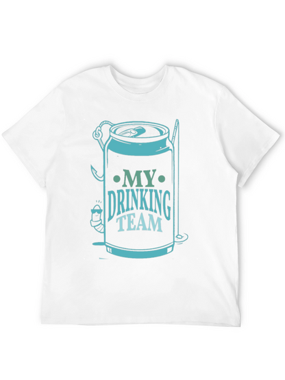 My Drinking Team Black Graphic T-Shirt