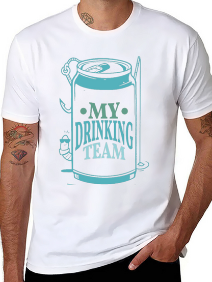 My Drinking Team Black Graphic T-Shirt