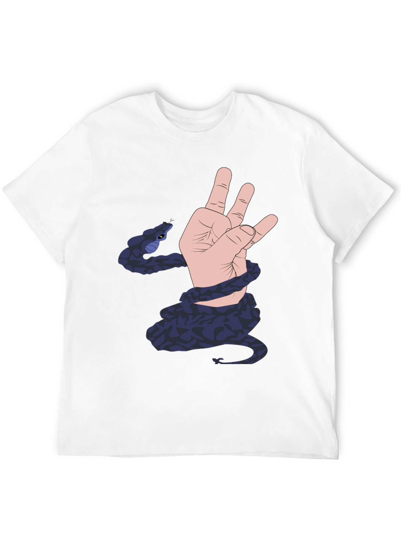 Snake Hand Graphic Black T-Shirt