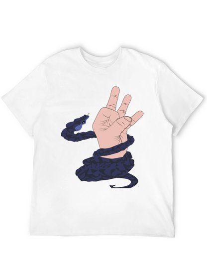 Snake Hand Graphic Black T-Shirt