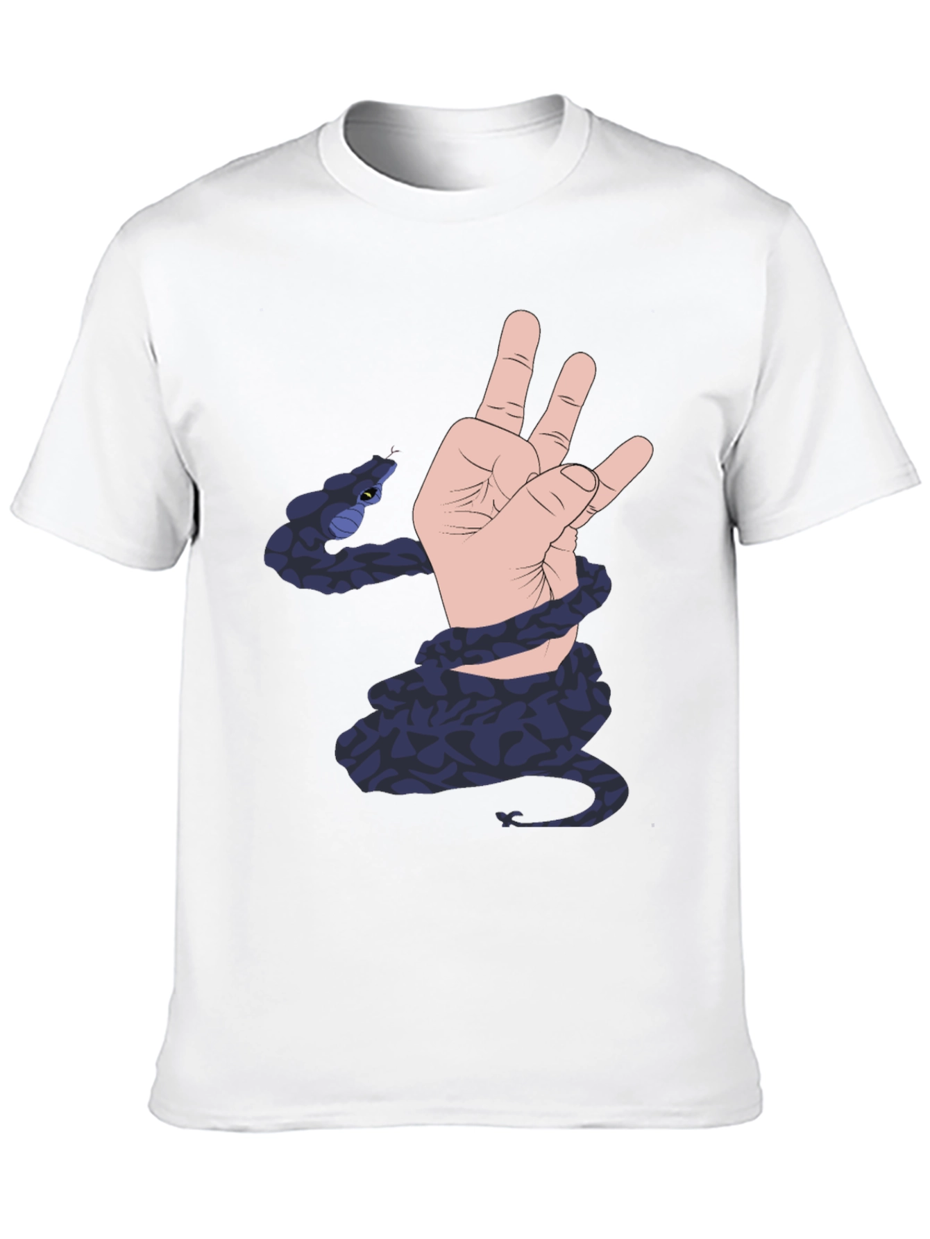 Snake Hand Graphic Black T-Shirt