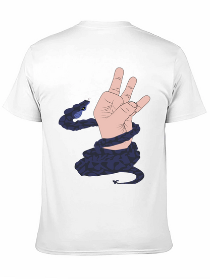 Snake Hand Graphic Black T-Shirt