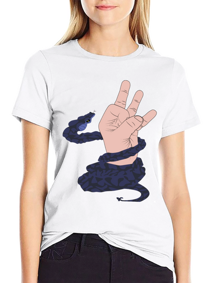 Snake Hand Graphic Black T-Shirt