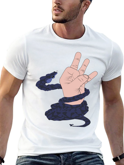 Snake Hand Graphic Black T-Shirt