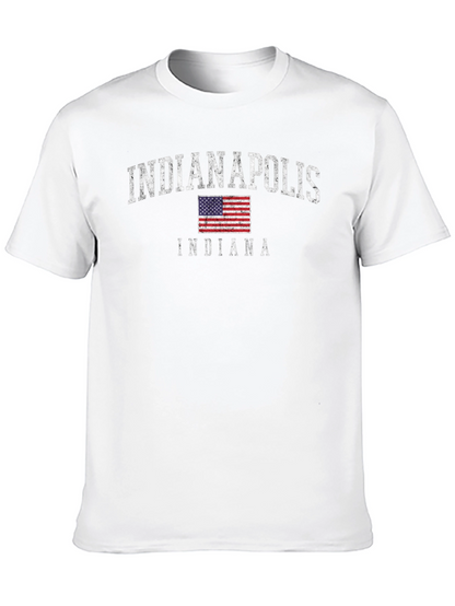 Indianapolis Indiana Flag Graphic T-Shirt