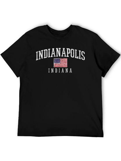 Indianapolis Indiana Flag Graphic T-Shirt