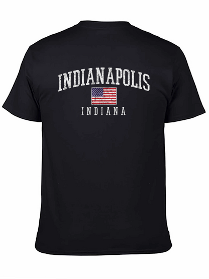 Indianapolis Indiana Flag Graphic T-Shirt