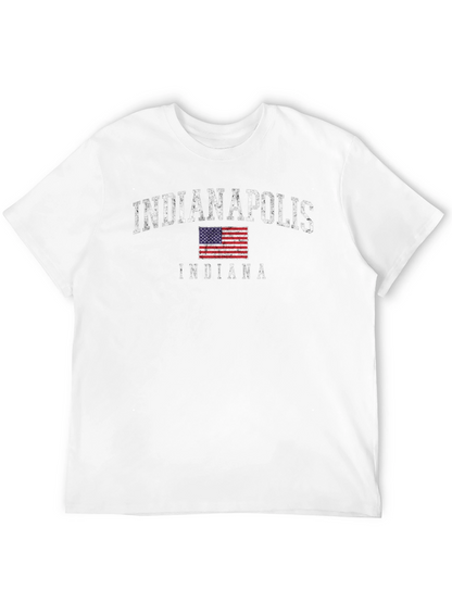 Indianapolis Indiana Flag Graphic T-Shirt