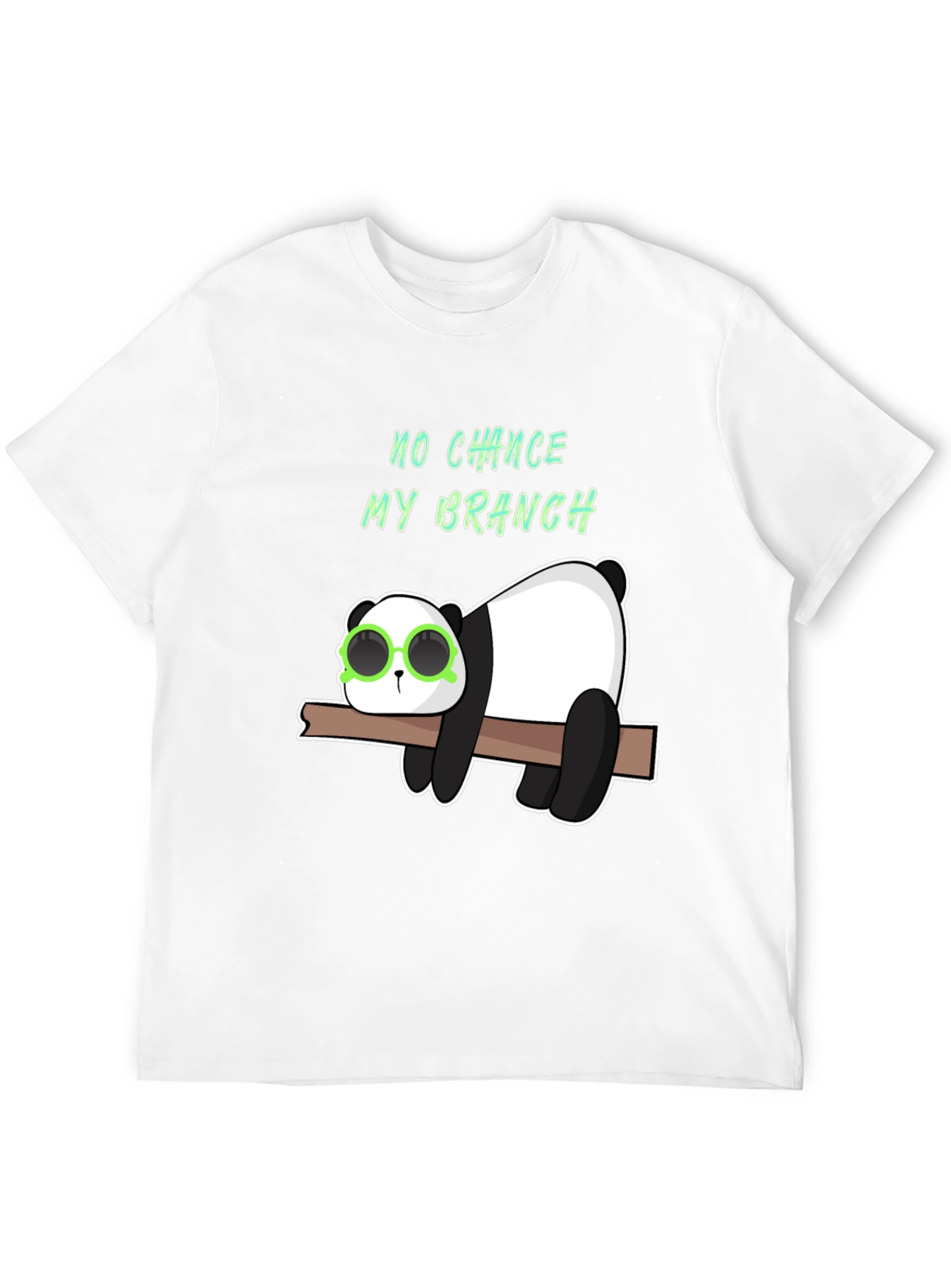 Lazy Panda on Branch Graphic T-Shirt