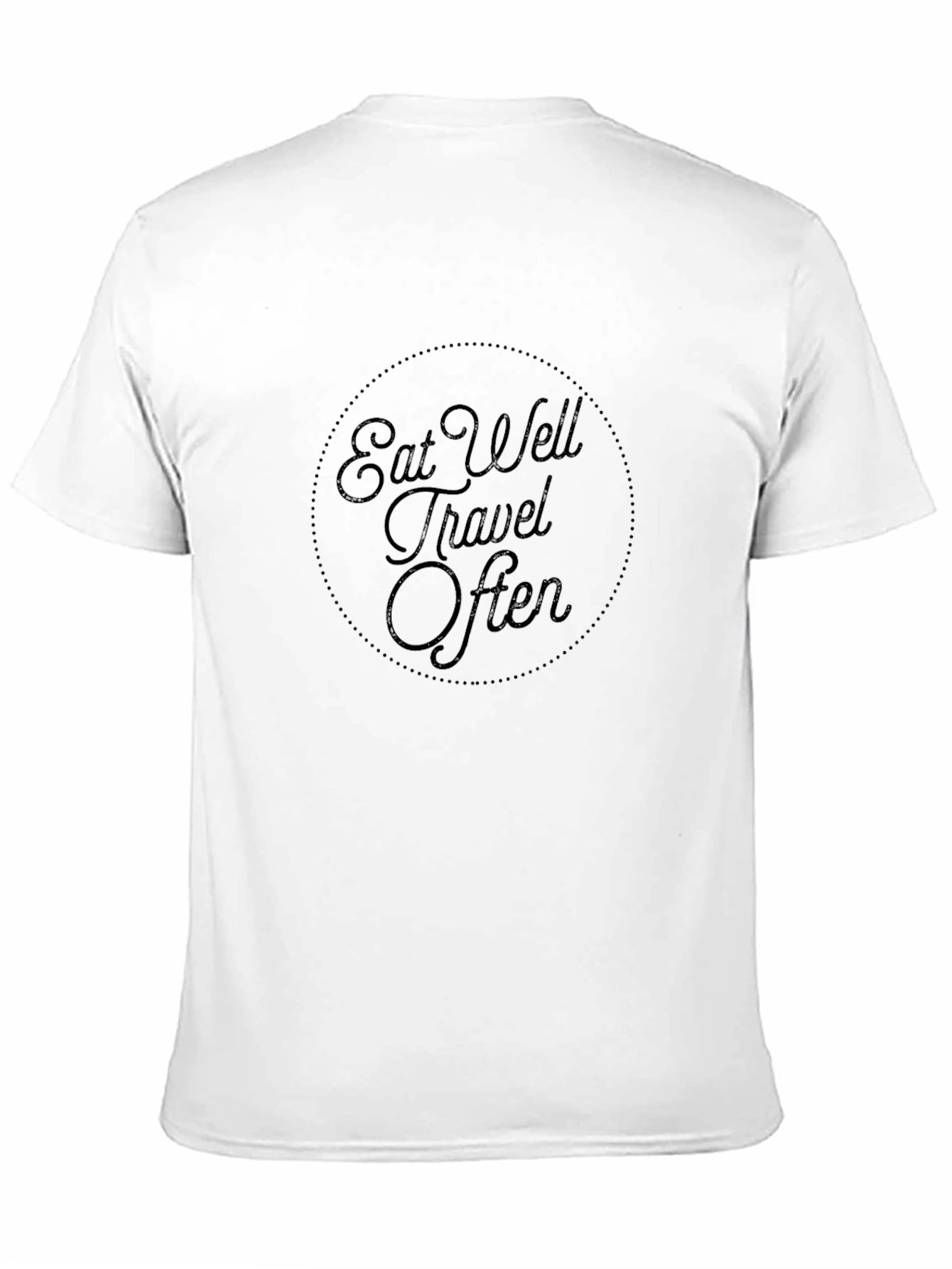 Eat Well Travel Often Black Graphic Tee
