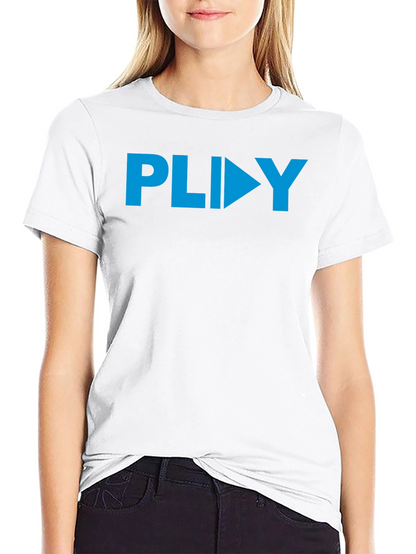 PLIIY Graphic Tee - Stylish Blue Print on Black