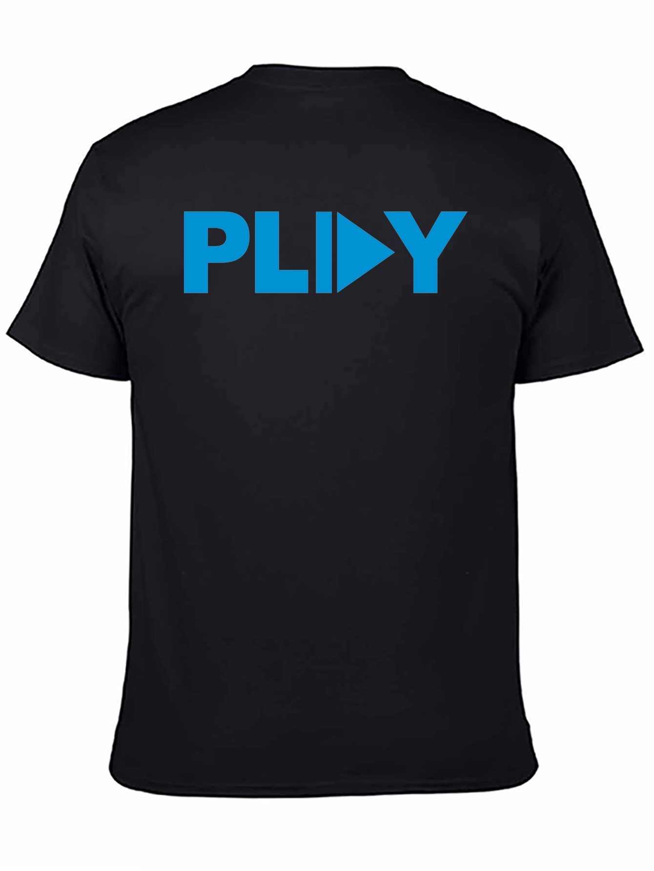 PLIIY Graphic Tee - Stylish Blue Print on Black