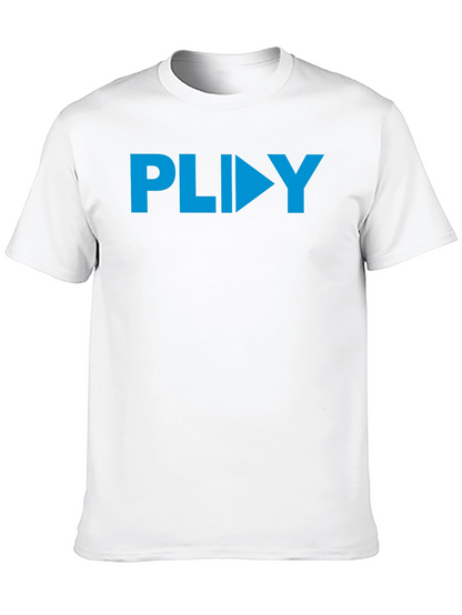 PLIIY Graphic Tee - Stylish Blue Print on Black