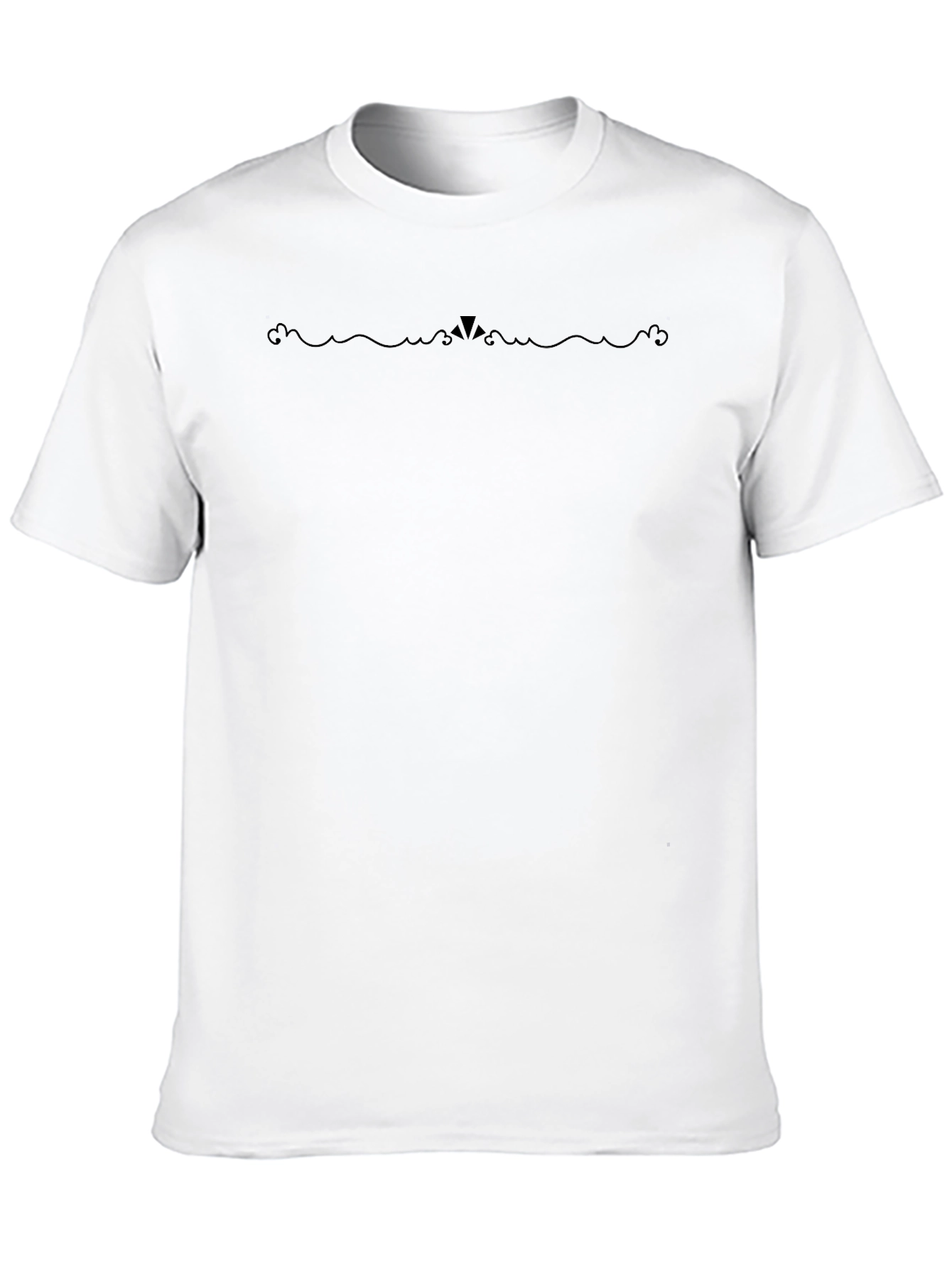 Stylish Black Crew Neck Graphic Tee