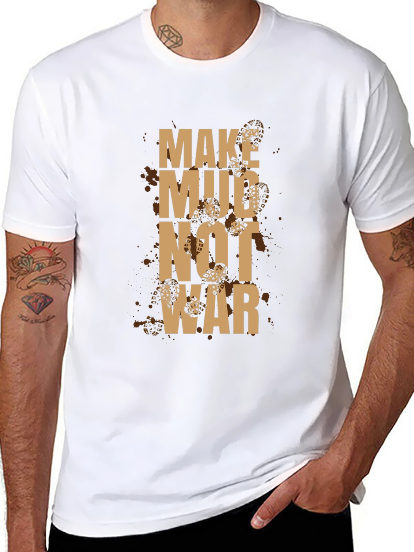 Make Mud Not War Graphic Tee - Black