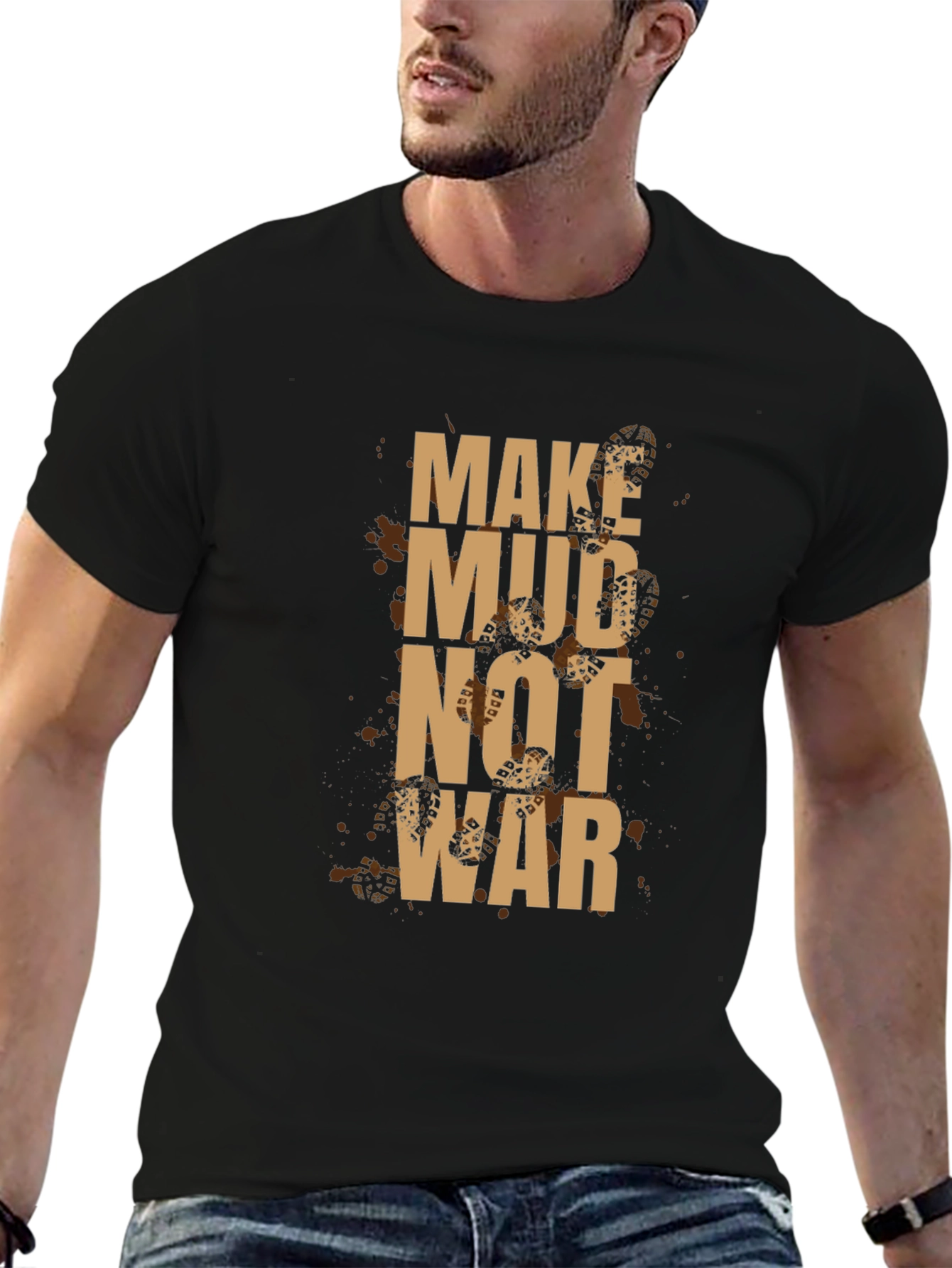 Make Mud Not War Graphic Tee - Black