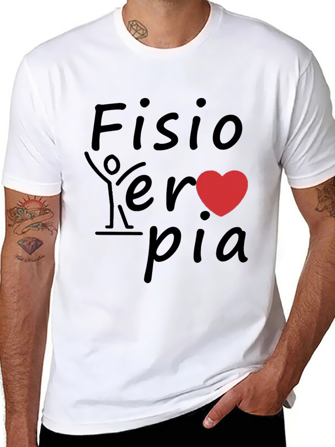 Fisioterapia Heart Graphic Tee - Black