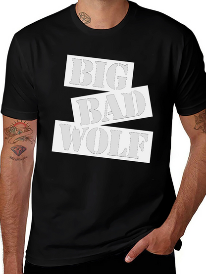 Big Bad Wolf Graphic T-Shirt - Black Cotton Tee