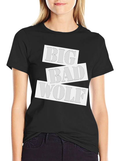 Big Bad Wolf Graphic T-Shirt - Black Cotton Tee