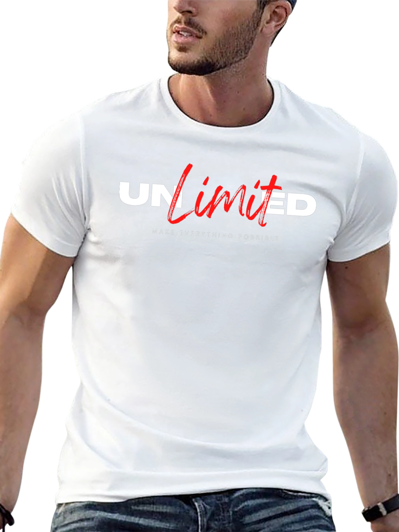 UNlimited Graphic Print Black T-Shirt