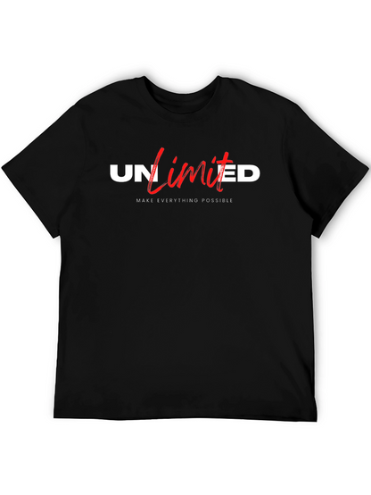 UNlimited Graphic Print Black T-Shirt
