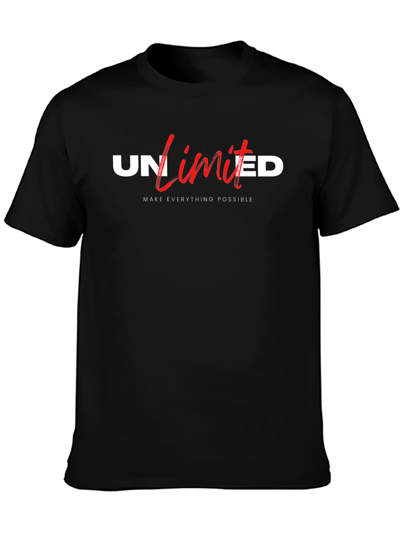 UNlimited Graphic Print Black T-Shirt