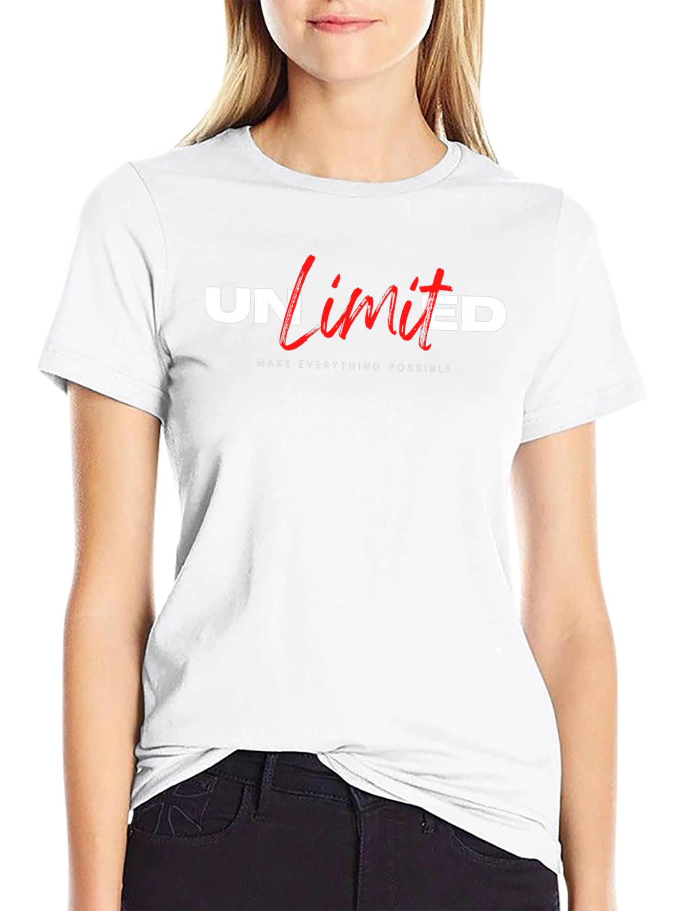 UNlimited Graphic Print Black T-Shirt