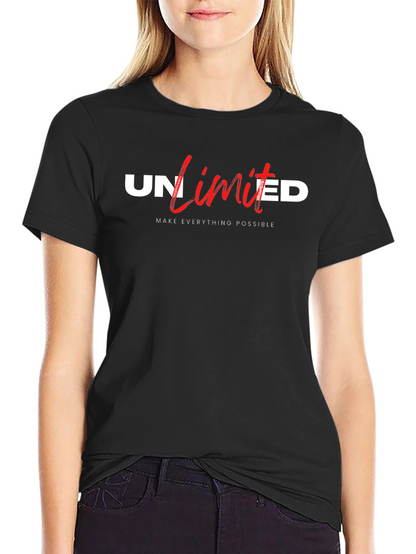 UNlimited Graphic Print Black T-Shirt