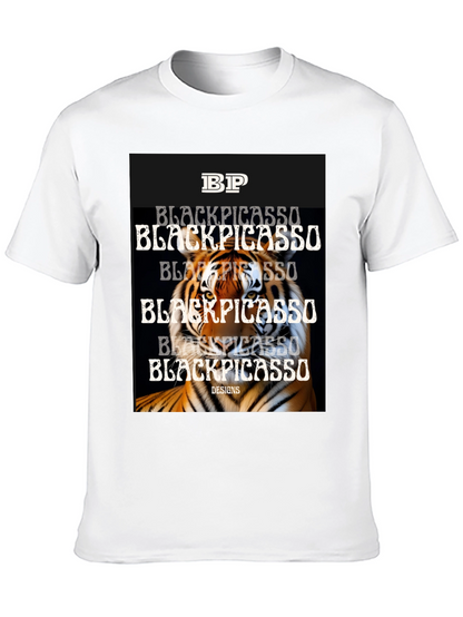 Black Picasso Tiger Graphic Tee