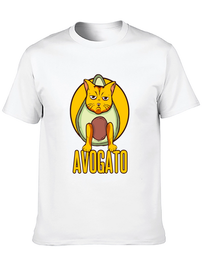 Avogato Black T-Shirt: Cat Avocado Pun