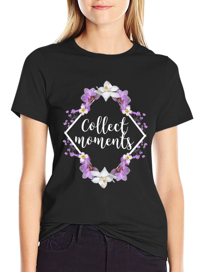 Collect Moments Floral Graphic Tee - Black