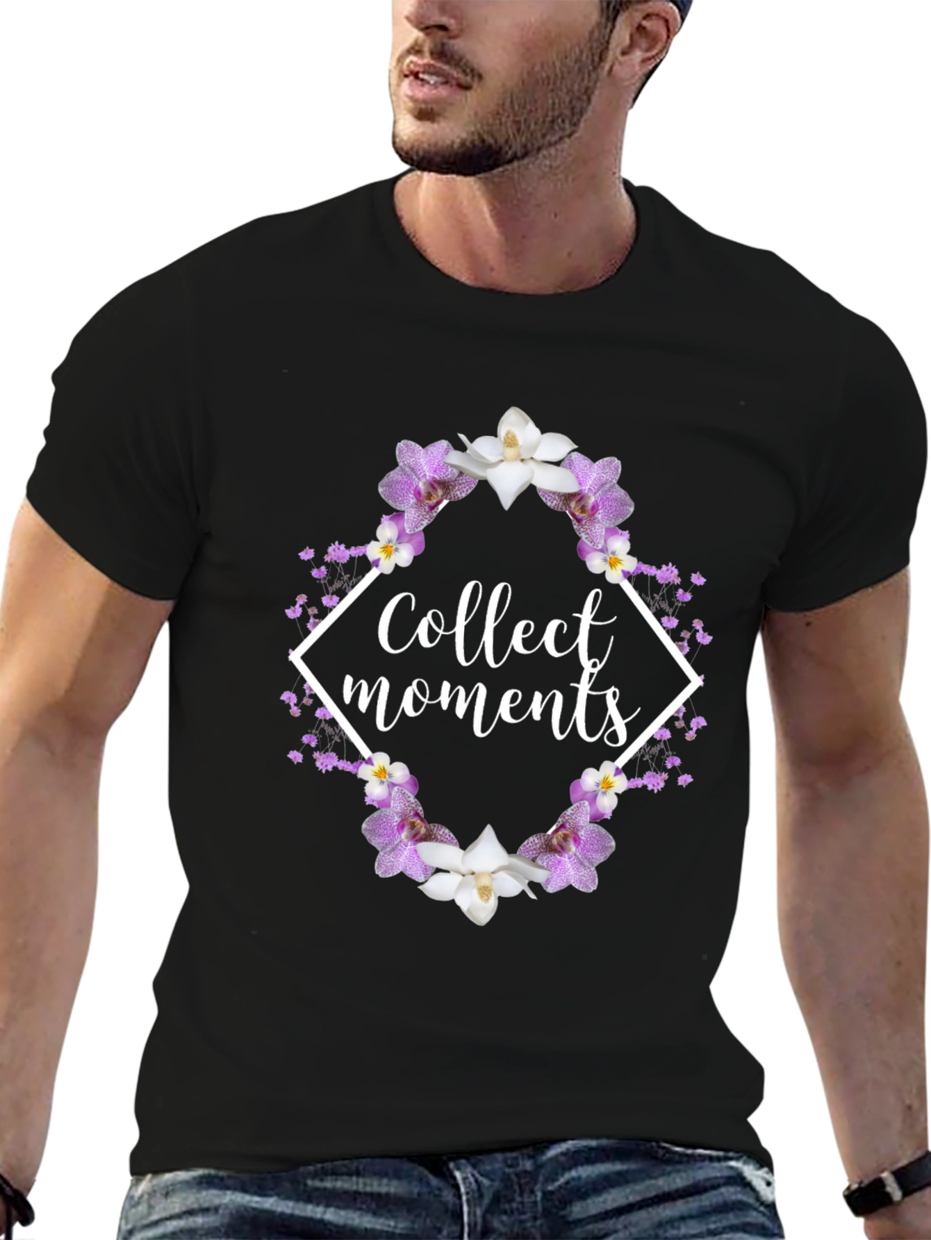 Collect Moments Floral Graphic Tee - Black