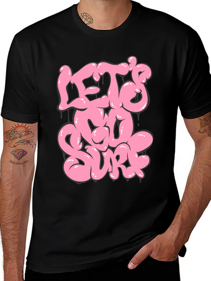 Lets Go Surf Graphic T-Shirt - Black